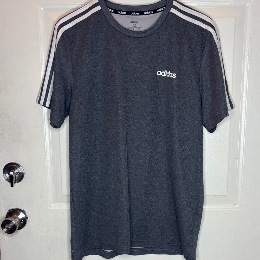 Adidas Men's Dark Gray Short Sleeve Tee